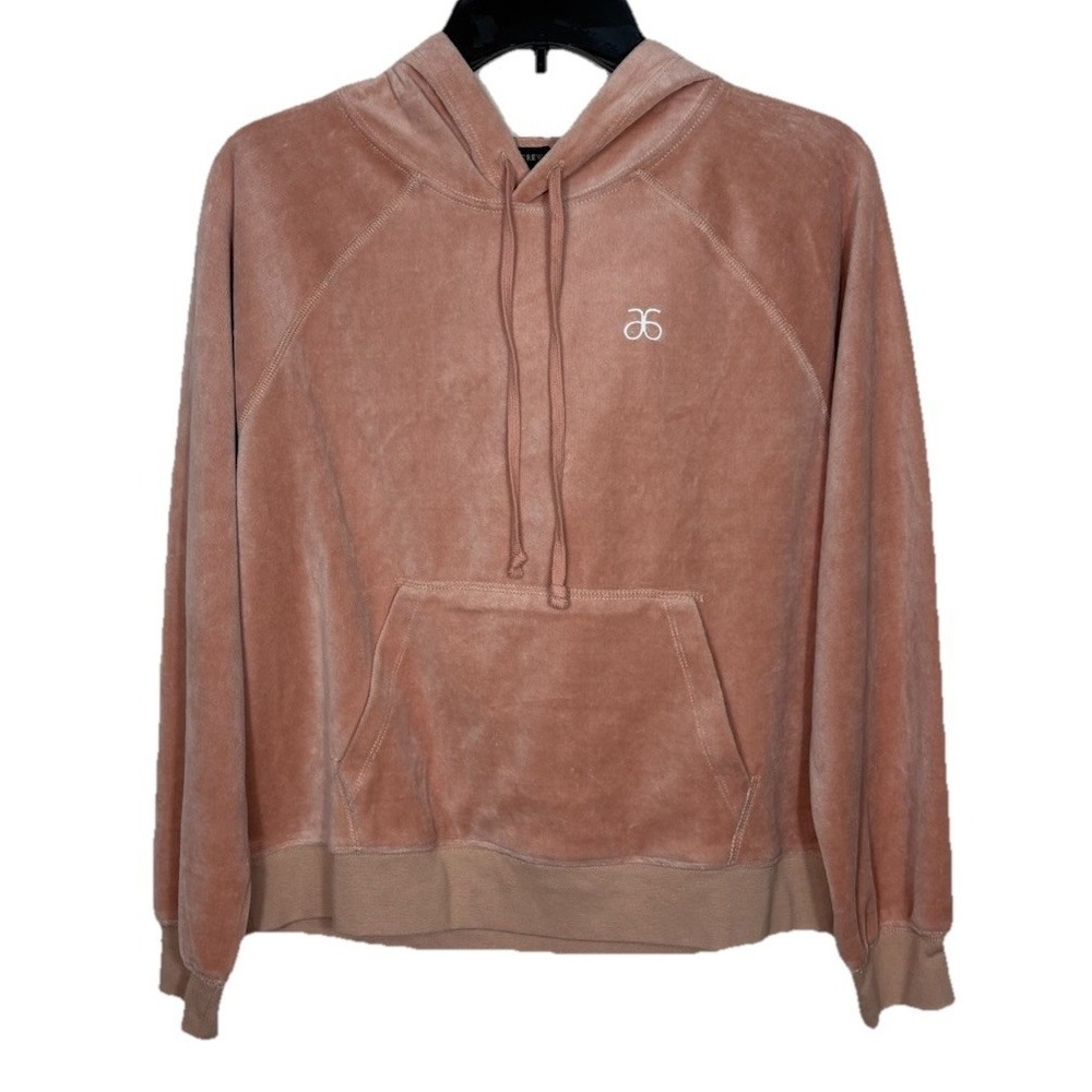 J. Crew Velour Tan Pullover‎ Hoodie Women's Size Small NEW Comfort Cozy